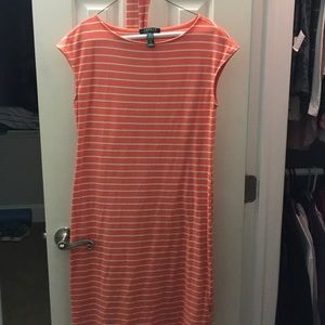 Coral colored polo Ralph Lauren dress